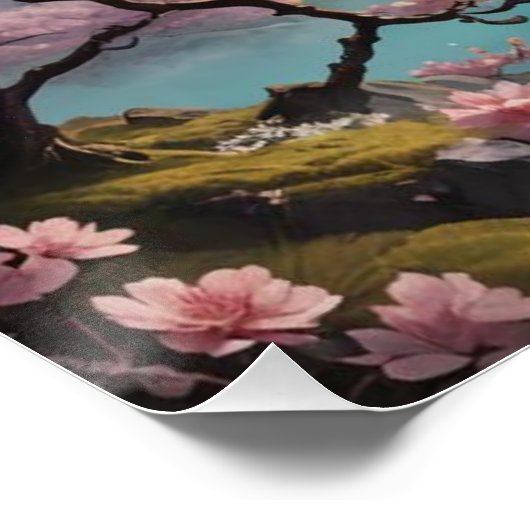 Poster cherry tree blossoms  (Coin)