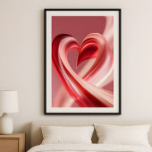 Poster Cherry Vibes Heart Swirl–Modern Love Abstract Art 