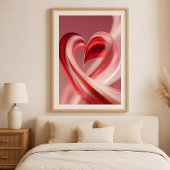 Poster Cherry Vibes Heart Swirl–Modern Love Abstract Art