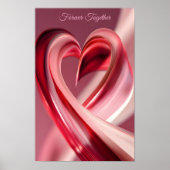 Poster Cherry Vibes Heart Swirl–Modern Love Abstract Art (Devant)
