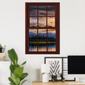 Poster Cherry Wood Image Fenêtre Paysage Vue 2 de 3 (Bureau à domicile)