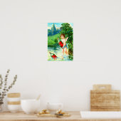 Poster Cherub and hearts (Cuisine)