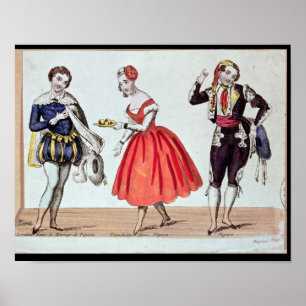 Poster Cherubino, Fanchette et Figaro