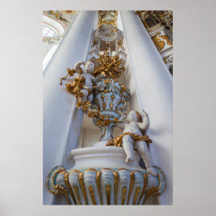 Poster Chérubins dans l'église de Wieskirche