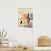 Poster Chesapeake Bay Bateau à voile et coucher de soleil (Cuisine)