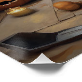 Poster Chesapeake Bay Terrier Citrouille Halloween effray (Coin)