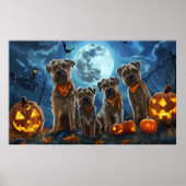 Poster Chesapeake Bay Terrier Halloween Éffrayant (Devant)