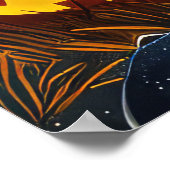 Poster Chesapeake Bay Terrier Halloween Éffrayant (Coin)