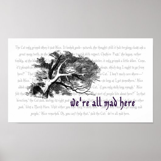 Poster Cheshire Cat (Devant)