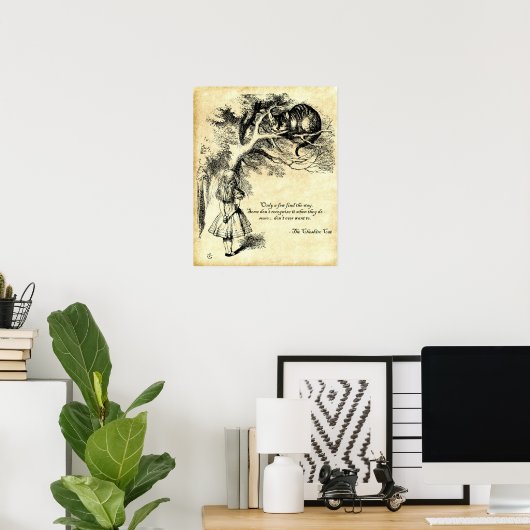 Poster Cheshire Cat (Bureau à domicile)