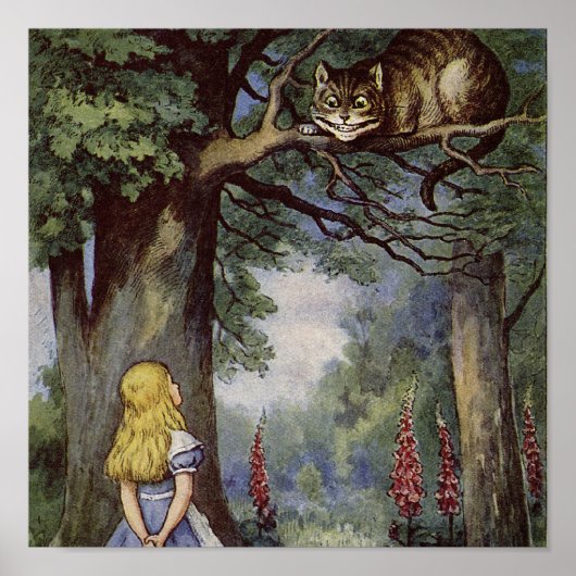 Poster Cheshire Cat Canvas Art (Devant)