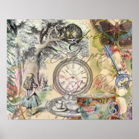 Poster Cheshire Chat Alice Wonderland Classic (Devant)