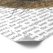 Poster Cheshire Chat avec Coupe sur la tête (Coin)