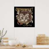 Poster Cheshire Chat Carnivale Style (Version Or) (Cuisine)