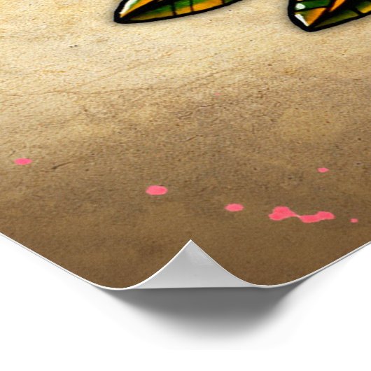 Poster Cheshire Chat Couleur d'eau (Coin)