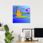 Poster Chesire La Grenouille Végane (Bureau à domicile)