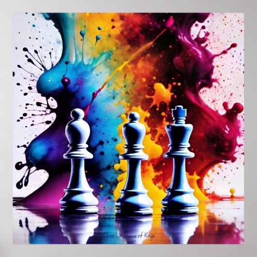 Poster Chess A Game of Kings AI Imaginaire Art numérique (Devant)