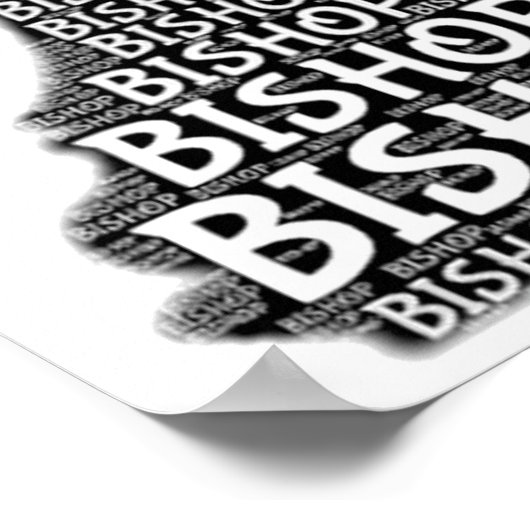 Poster Chess Bishop Word Picture (Coin)