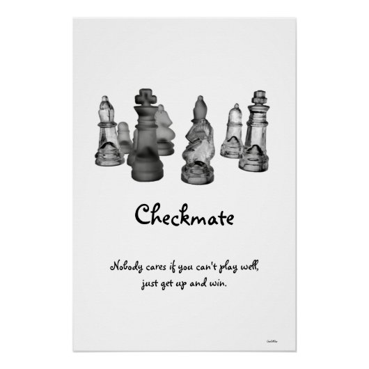 Poster Chess Checkmate Perfect Poster (Voorkant)