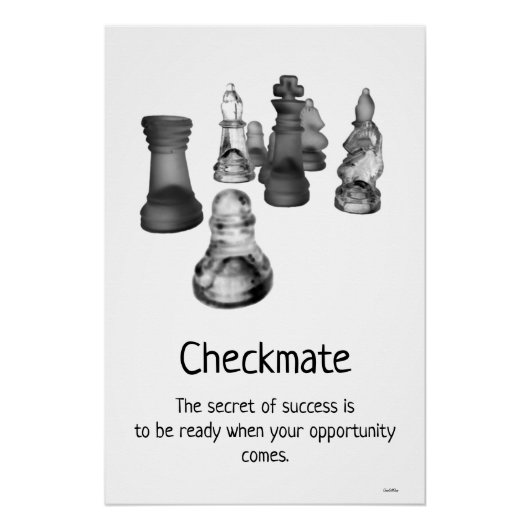 Poster Chess Checkmate Perfect Poster (Voorkant)