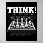 Poster Chess Game Board Player Think Club Team (Devant)