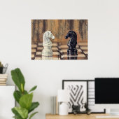 Poster Chess Knights Chess Board (Bureau à domicile)