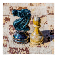 Chess Pawn et Knight - anciens combattants