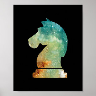 Poster Chess Player Horse Knight Chess
