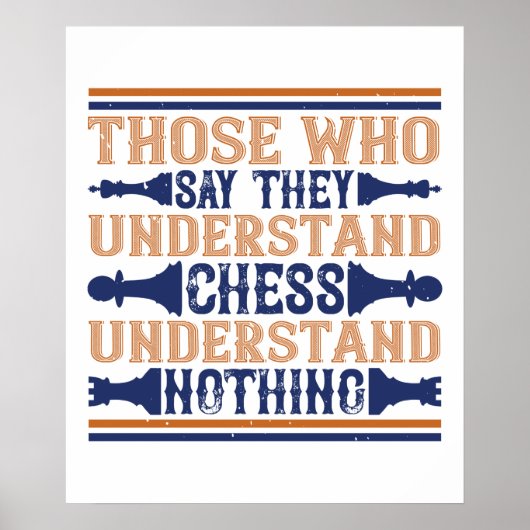 Poster Chess - Those who understand chess (Devant)