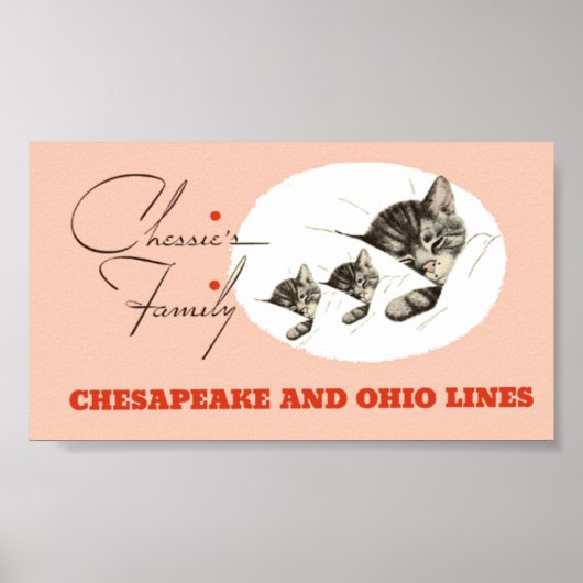 Poster Chessie le chaton du chemin de fer et ses enfants (Devant)