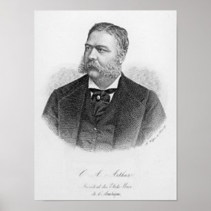 Poster Chester Alan Arthur, gravée par A. Weger