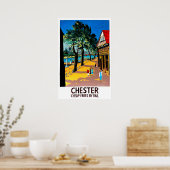 Poster Chester, Angleterre, quai de ville, gare (Cuisine)