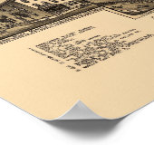 Poster Chester, PA Carte panoramique - 1885 (Coin)