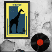 Poster Chester Zoo Grande-Bretagne Vintage Giraffe