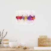 Poster Chesterfield skyline in watercolor background (Cuisine)