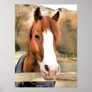 POSTER CHESTNUT CHEVAL