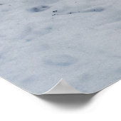 Poster Chestnut Horse Rouler en hiver Photo Neige (Coin)