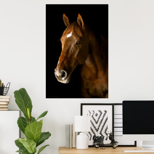 Poster Chestnut Thoroughbred (Bureau à domicile)