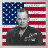 Poster Chesty Puller et le drapeau américain (Devant)