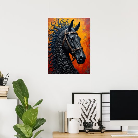 Poster Cheval (Bureau à domicile)