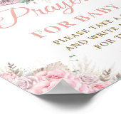 Poster Cheval à Bascule Fleur Pampa Rose Prière pour Bébé (Coin)