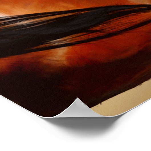 Poster Cheval à huile (Coin)