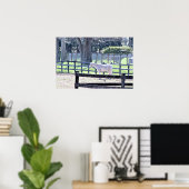 Poster Cheval à l'affiche de la ferme (Bureau à domicile)