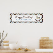 Poster Cheval à rocher Anniversaire Bannière Garçon (Cuisine)