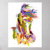 Poster Cheval Abstrait dans WPAP (Devant)
