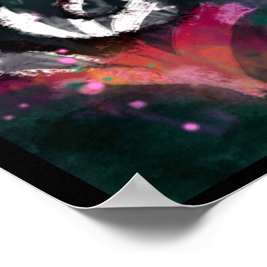 Poster - Cheval Abstrait inspirant (Coin)