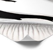 Poster Cheval Abstrait | Noir et blanc (Coin)