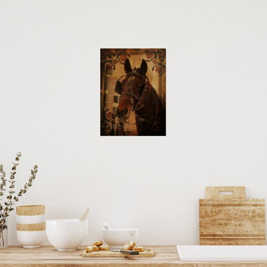 Poster Cheval Amish (Cuisine)
