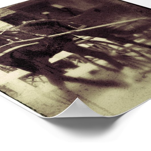 Poster Cheval Amish et Buggy (Coin)