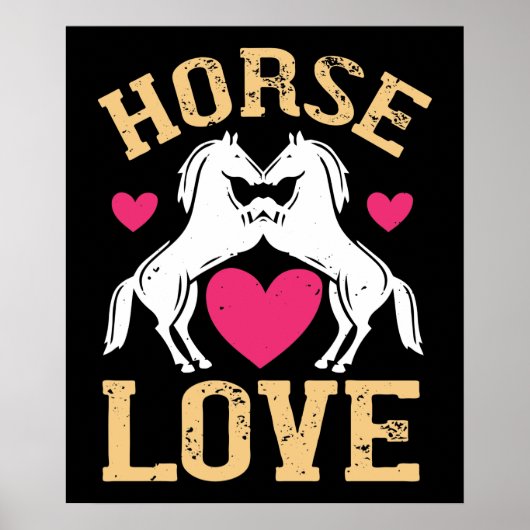 Poster Cheval - Amour du cheval (Devant)